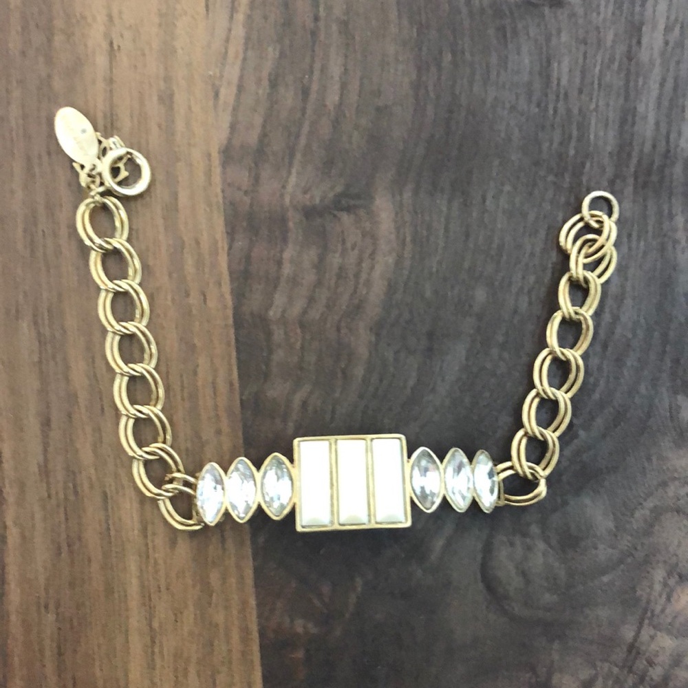Ann Taylor White Stone Bracelet